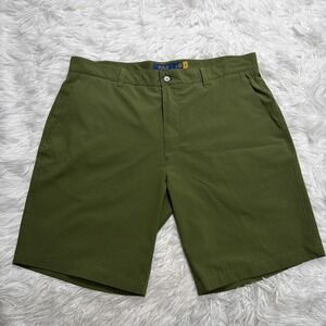 Polo Ralph Lauren Shorts Mens 34 Green Performance Stretch Golf Pony Zip Pocket